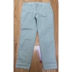 Eddie Bauer Women's Light Green Boyfriend Midrise Slim StretchChino Pants Sz. 14